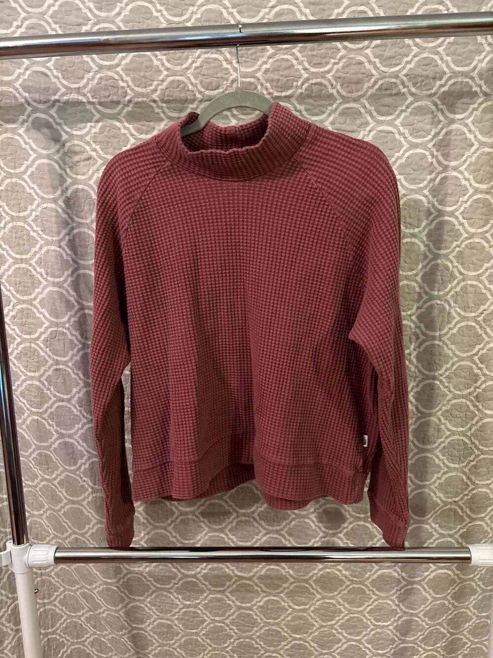 The North Face Women's Chabot Waffle Mock Neck Pullover, Size XL